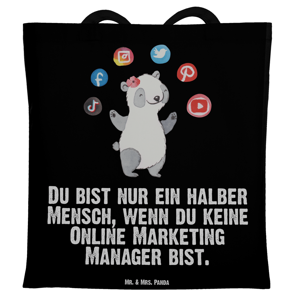 Tragetasche Online Marketing Manager mit Herz Beuteltasche, Beutel, Einkaufstasche, Jutebeutel, Stoffbeutel, Beruf, Ausbildung, Jubiläum, Abschied, Rente, Kollege, Kollegin, Geschenk, Schenken, Arbeitskollege, Mitarbeiter, Firma, Danke, Dankeschön, Online Marketing, Manager, Marketingmanager, Influencer Marketing, Digital Marketing