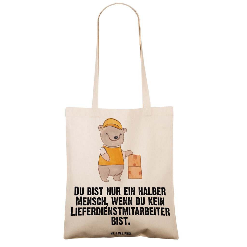 Tragetasche Lieferdienstmitarbeiter mit Herz Beuteltasche, Beutel, Einkaufstasche, Jutebeutel, Stoffbeutel, Beruf, Ausbildung, Jubiläum, Abschied, Rente, Kollege, Kollegin, Geschenk, Schenken, Arbeitskollege, Mitarbeiter, Firma, Danke, Dankeschön, Lieferdienstmitarbeiter, Pizzabäcker, Pizzabote, Pizzabringdienst, Lieferbringdienst