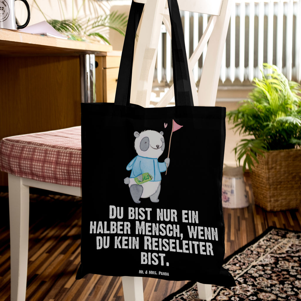 Tragetasche Reiseleiter mit Herz Beuteltasche, Beutel, Einkaufstasche, Jutebeutel, Stoffbeutel, Beruf, Ausbildung, Jubiläum, Abschied, Rente, Kollege, Kollegin, Geschenk, Schenken, Arbeitskollege, Mitarbeiter, Firma, Danke, Dankeschön