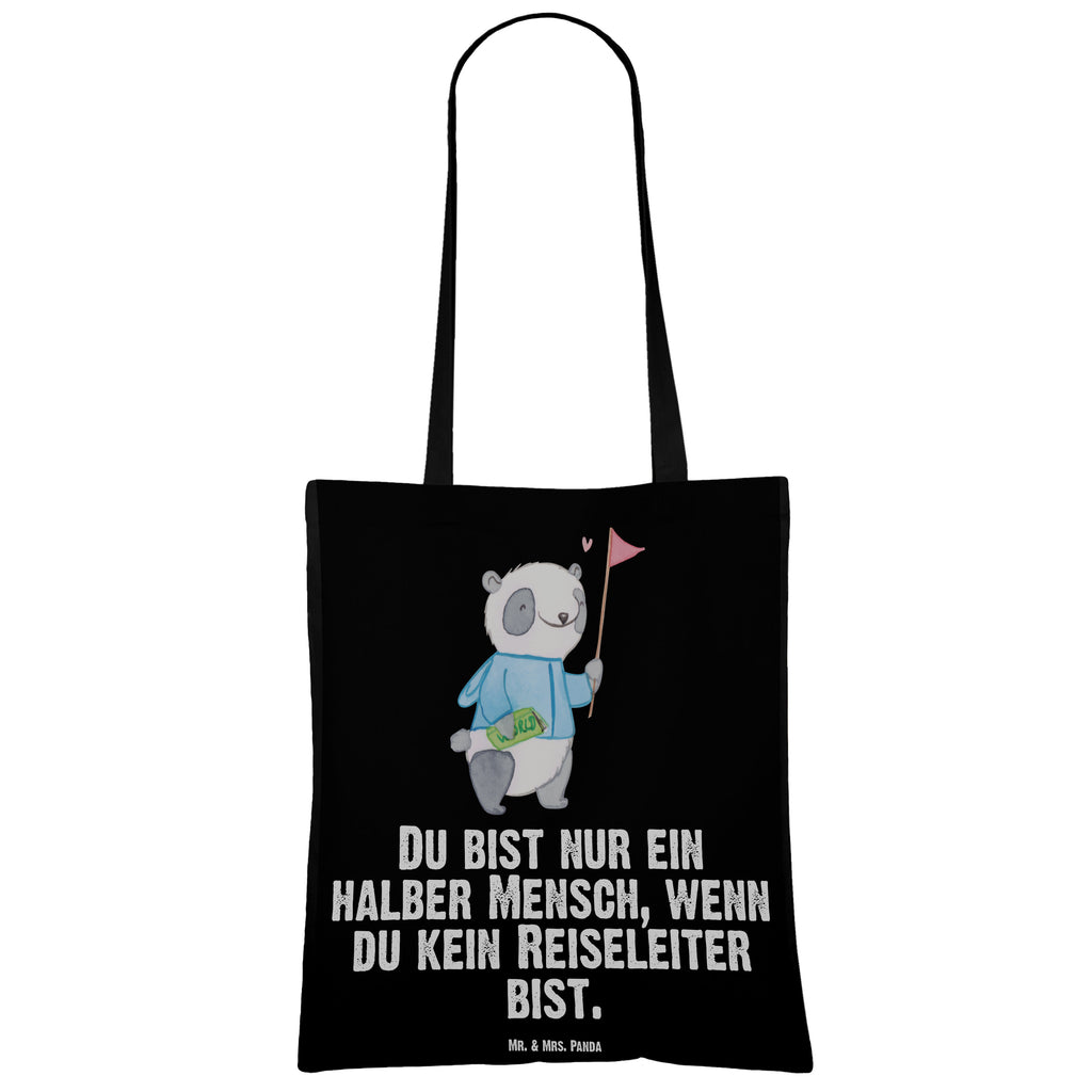 Tragetasche Reiseleiter mit Herz Beuteltasche, Beutel, Einkaufstasche, Jutebeutel, Stoffbeutel, Beruf, Ausbildung, Jubiläum, Abschied, Rente, Kollege, Kollegin, Geschenk, Schenken, Arbeitskollege, Mitarbeiter, Firma, Danke, Dankeschön
