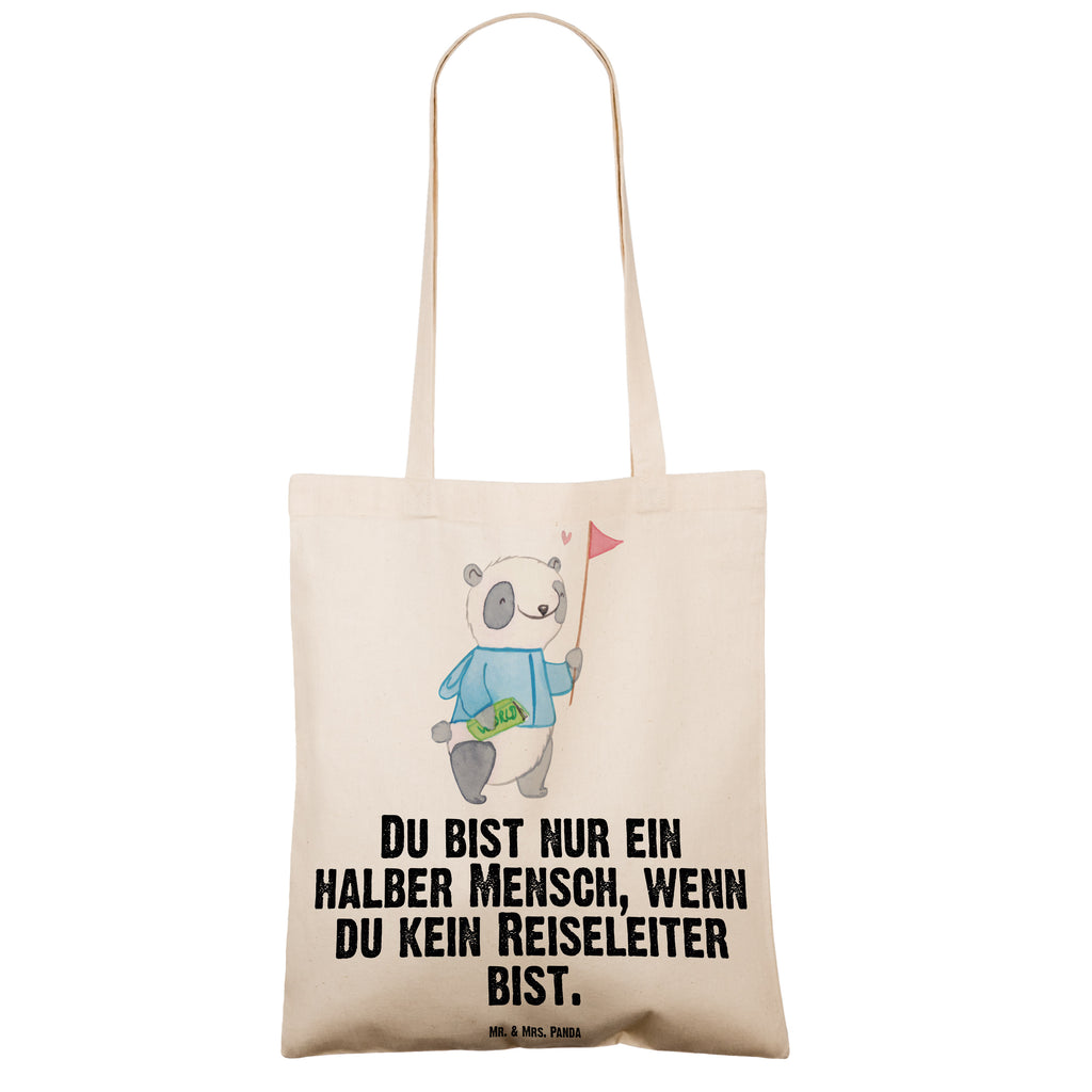 Tragetasche Reiseleiter mit Herz Beuteltasche, Beutel, Einkaufstasche, Jutebeutel, Stoffbeutel, Beruf, Ausbildung, Jubiläum, Abschied, Rente, Kollege, Kollegin, Geschenk, Schenken, Arbeitskollege, Mitarbeiter, Firma, Danke, Dankeschön