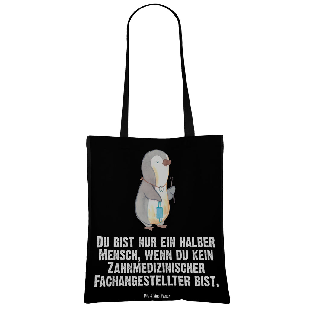 Tragetasche Zahnmedizinischer Fachangestellter mit Herz Beuteltasche, Beutel, Einkaufstasche, Jutebeutel, Stoffbeutel, Beruf, Ausbildung, Jubiläum, Abschied, Rente, Kollege, Kollegin, Geschenk, Schenken, Arbeitskollege, Mitarbeiter, Firma, Danke, Dankeschön