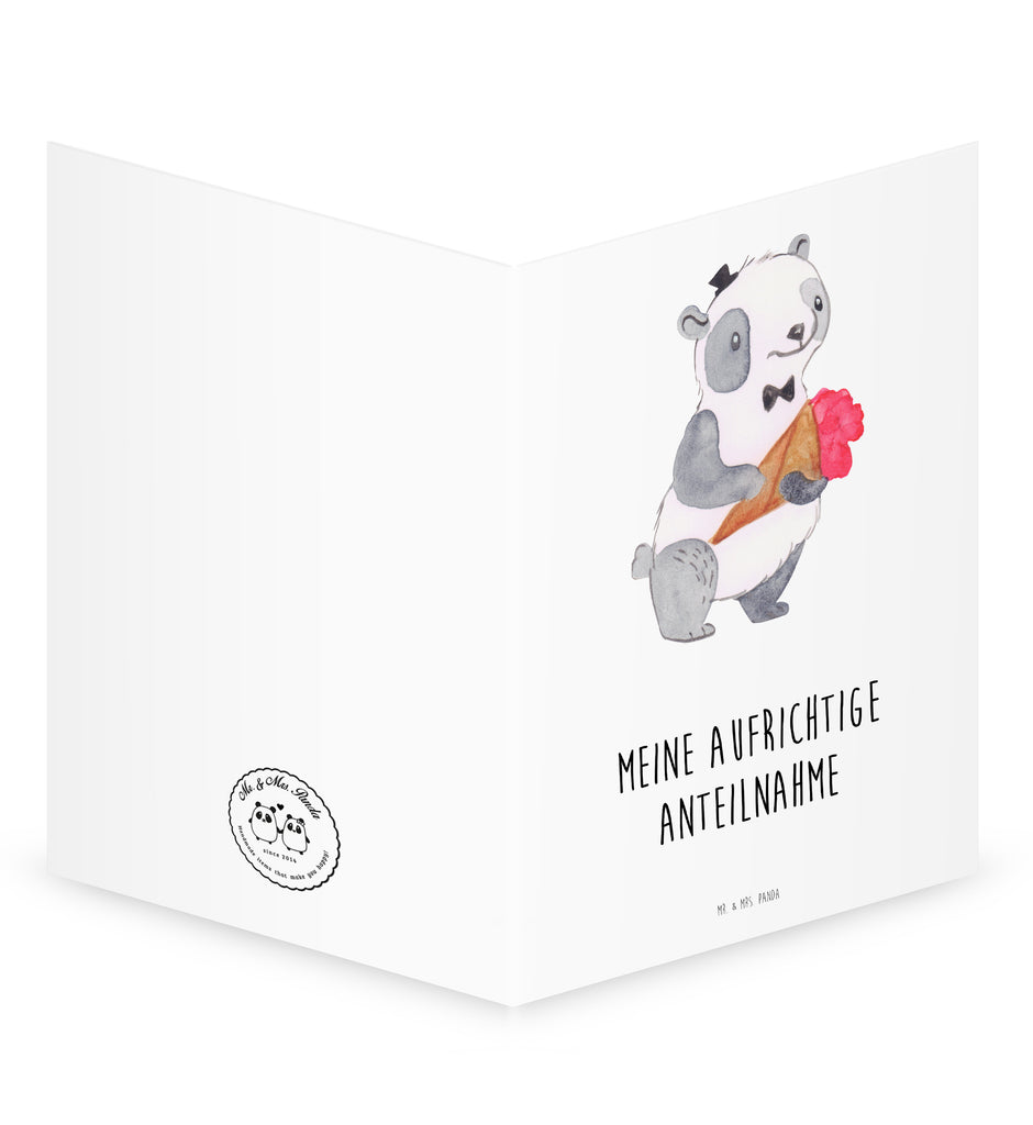 Klapp Trauerkarte Panda Anteilnahme Trauerkarte, Beileidskarte, Kondolenzkarte, Umschlag, Briefumschlag, Klappkarte, Tod, Gestorben, Trauer, Beerdigung, Beileid, Anteilnahme, Trauersprüche, Beileidsprüche, Verlust, Kondolenz