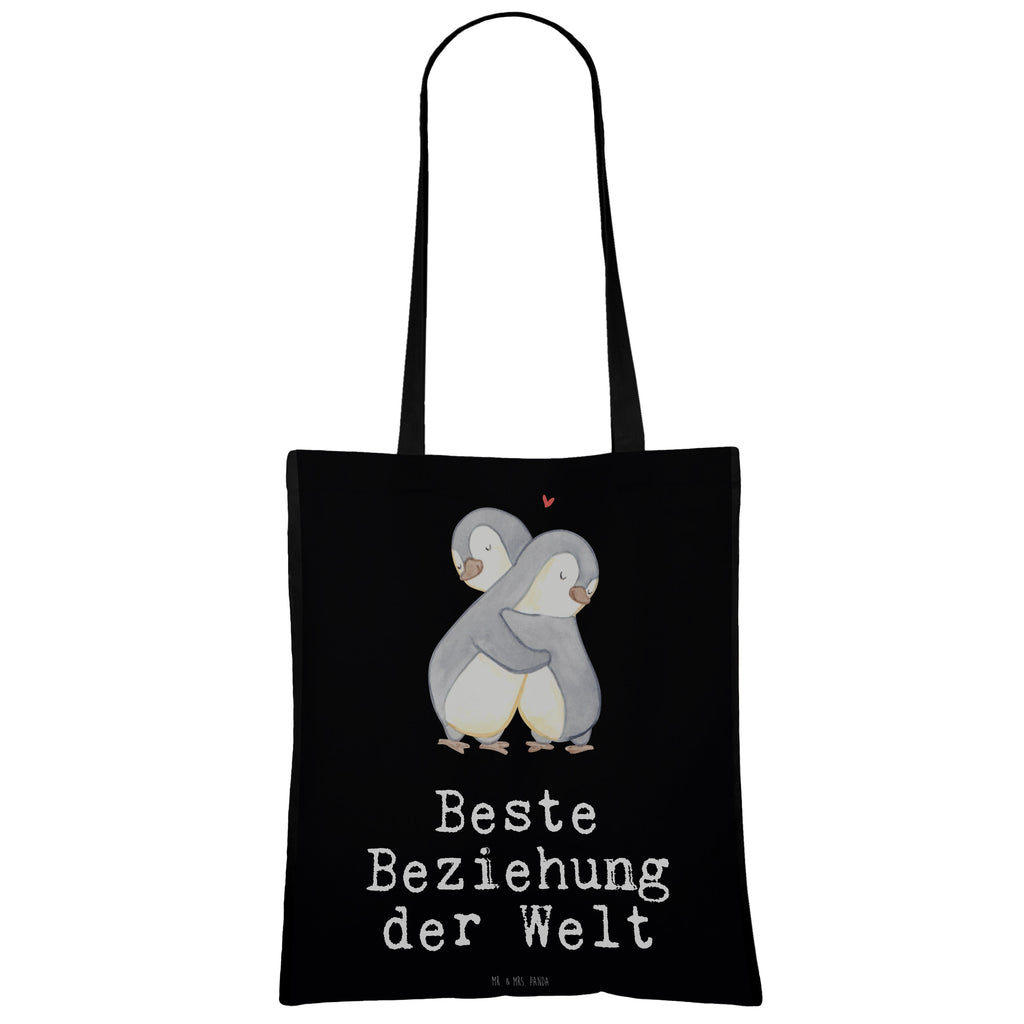 Tragetasche Pinguin Beste Beziehung der Welt Beuteltasche, Beutel, Einkaufstasche, Jutebeutel, Stoffbeutel, für, Dankeschön, Geschenk, Schenken, Geburtstag, Geburtstagsgeschenk, Geschenkidee, Danke, Bedanken, Mitbringsel, Freude machen, Geschenktipp, Beziehung, Zusammen sein, Miteinander gehen, Liebe, Verlieb, Liebesgeschenk