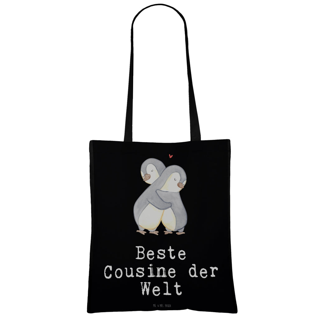 Tragetasche Pinguin Beste Cousine der Welt Beuteltasche, Beutel, Einkaufstasche, Jutebeutel, Stoffbeutel, für, Dankeschön, Geschenk, Schenken, Geburtstag, Geburtstagsgeschenk, Geschenkidee, Danke, Bedanken, Mitbringsel, Freude machen, Geschenktipp, Cousine, Kusine, Kousine, Cousinchen, Tochter von Onkel, Tochter von Tante, Familie, Verwandtschaft, Cousin