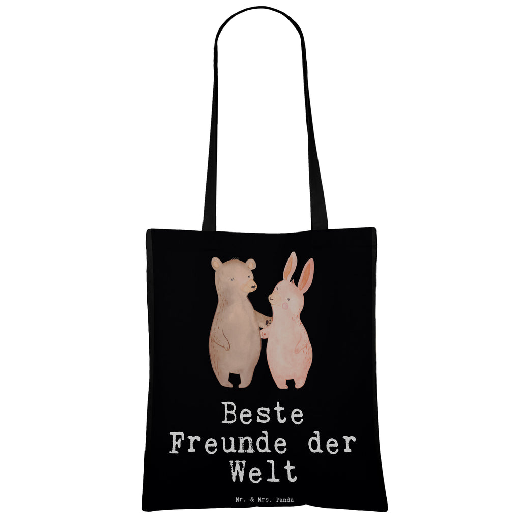 Tragetasche Hase Beste Freunde der Welt Beuteltasche, Beutel, Einkaufstasche, Jutebeutel, Stoffbeutel, für, Dankeschön, Geschenk, Schenken, Geburtstag, Geburtstagsgeschenk, Geschenkidee, Danke, Bedanken, Mitbringsel, Freude machen, Geschenktipp, Freunde, best friends, Freundschaft, Freundin, Freund, Clique, Kumpel, bae, bff