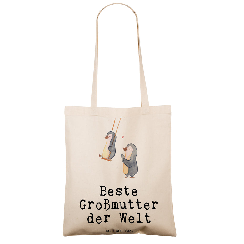 Tragetasche Pinguin Beste Großmutter der Welt Beuteltasche, Beutel, Einkaufstasche, Jutebeutel, Stoffbeutel, für, Dankeschön, Geschenk, Schenken, Geburtstag, Geburtstagsgeschenk, Geschenkidee, Danke, Bedanken, Mitbringsel, Freude machen, Geschenktipp, Großmutter, Omi, Oma, Oma geworden, Grosseltern