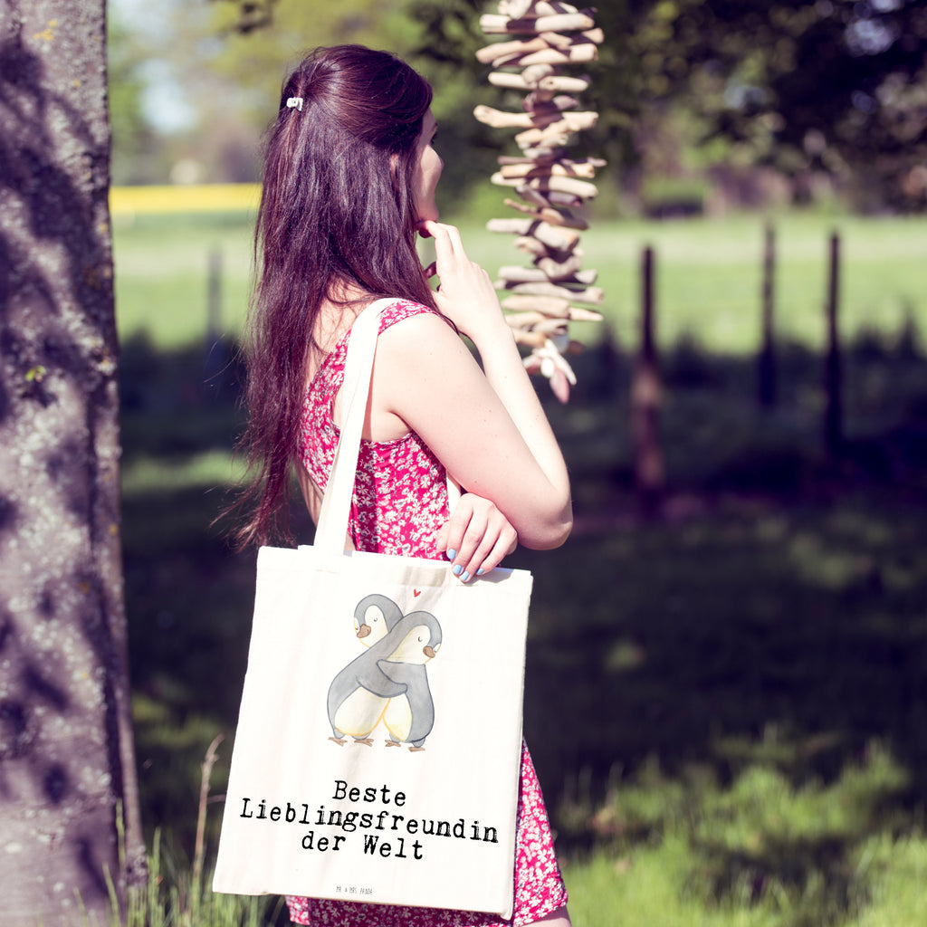 Tragetasche Pinguin Beste Lieblingsfreundin der Welt Beuteltasche, Beutel, Einkaufstasche, Jutebeutel, Stoffbeutel, für, Dankeschön, Geschenk, Schenken, Geburtstag, Geburtstagsgeschenk, Geschenkidee, Danke, Bedanken, Mitbringsel, Freude machen, Geschenktipp, Lieblingsfreundin, Freundin, Partnerin, Lieblingsmensch, Lieblings Mensch, Liebling, Partner, Bae, beste Freundin, Liebe, Herz, Love