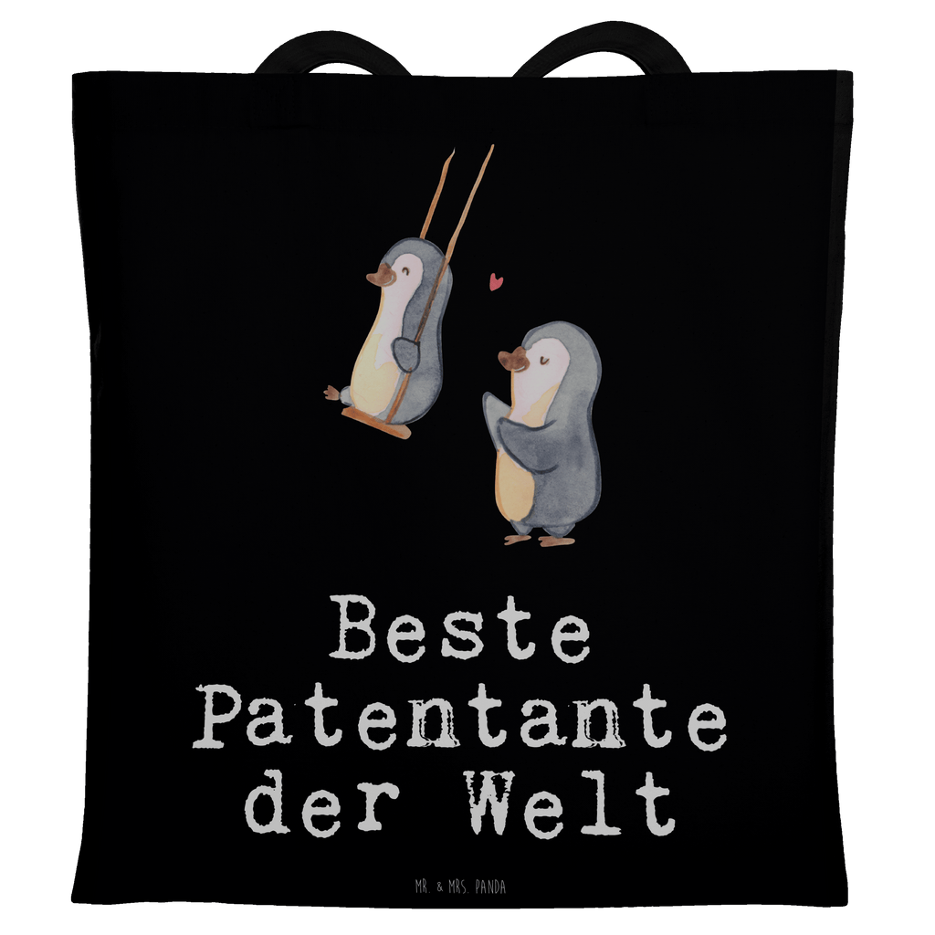 Tragetasche Pinguin Beste Patentante der Welt Beuteltasche, Beutel, Einkaufstasche, Jutebeutel, Stoffbeutel, für, Dankeschön, Geschenk, Schenken, Geburtstag, Geburtstagsgeschenk, Geschenkidee, Danke, Bedanken, Mitbringsel, Freude machen, Geschenktipp, Patentante, Paten Tante, Lieblingstante, Taufpartner, Taufe, Familie, Kleinigkeit, Nichte, Neffe
