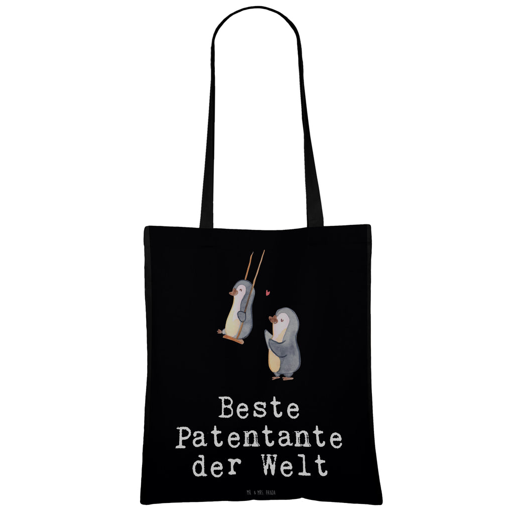 Tragetasche Pinguin Beste Patentante der Welt Beuteltasche, Beutel, Einkaufstasche, Jutebeutel, Stoffbeutel, für, Dankeschön, Geschenk, Schenken, Geburtstag, Geburtstagsgeschenk, Geschenkidee, Danke, Bedanken, Mitbringsel, Freude machen, Geschenktipp, Patentante, Paten Tante, Lieblingstante, Taufpartner, Taufe, Familie, Kleinigkeit, Nichte, Neffe