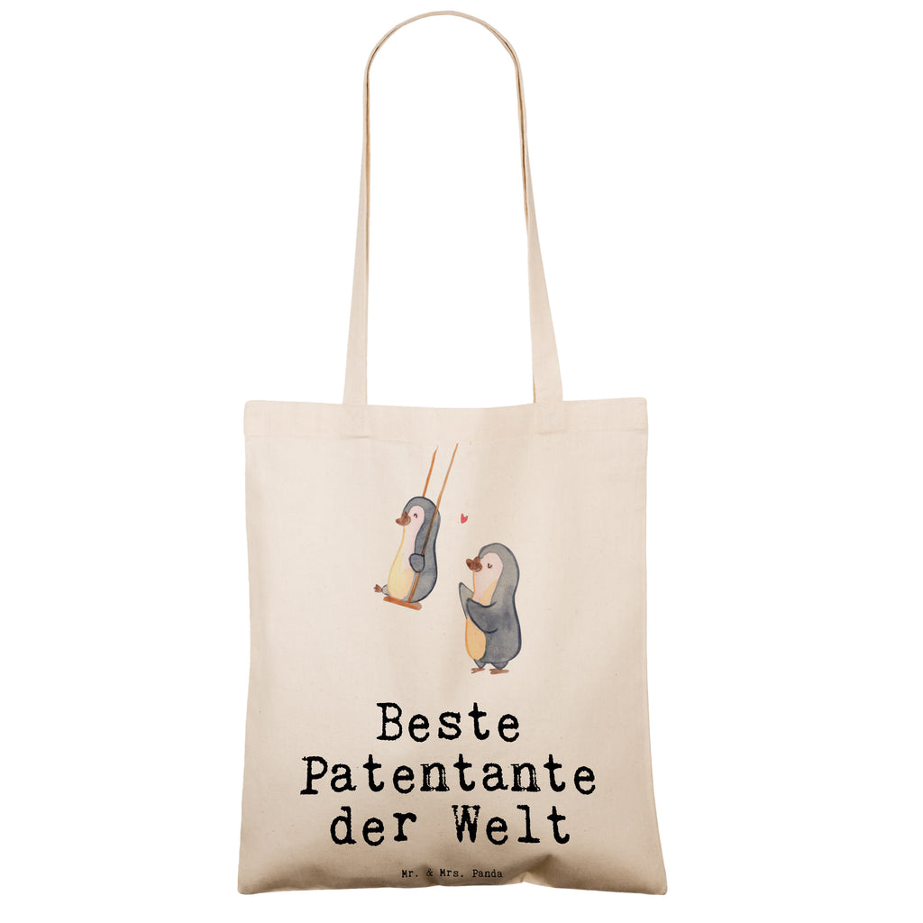 Tragetasche Pinguin Beste Patentante der Welt Beuteltasche, Beutel, Einkaufstasche, Jutebeutel, Stoffbeutel, für, Dankeschön, Geschenk, Schenken, Geburtstag, Geburtstagsgeschenk, Geschenkidee, Danke, Bedanken, Mitbringsel, Freude machen, Geschenktipp, Patentante, Paten Tante, Lieblingstante, Taufpartner, Taufe, Familie, Kleinigkeit, Nichte, Neffe