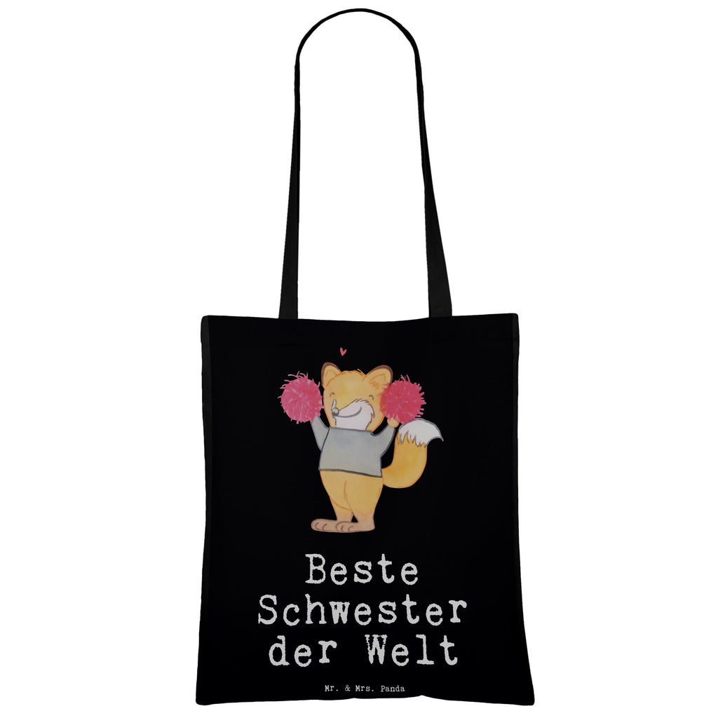 Tragetasche Fuchs Beste Schwester der Welt Beuteltasche, Beutel, Einkaufstasche, Jutebeutel, Stoffbeutel, für, Dankeschön, Geschenk, Schenken, Geburtstag, Geburtstagsgeschenk, Geschenkidee, Danke, Bedanken, Mitbringsel, Freude machen, Geschenktipp, Schwester, Geschwister, Schwesterherz, Sister, Familie, Kleinigkeit, Beste, Tochter