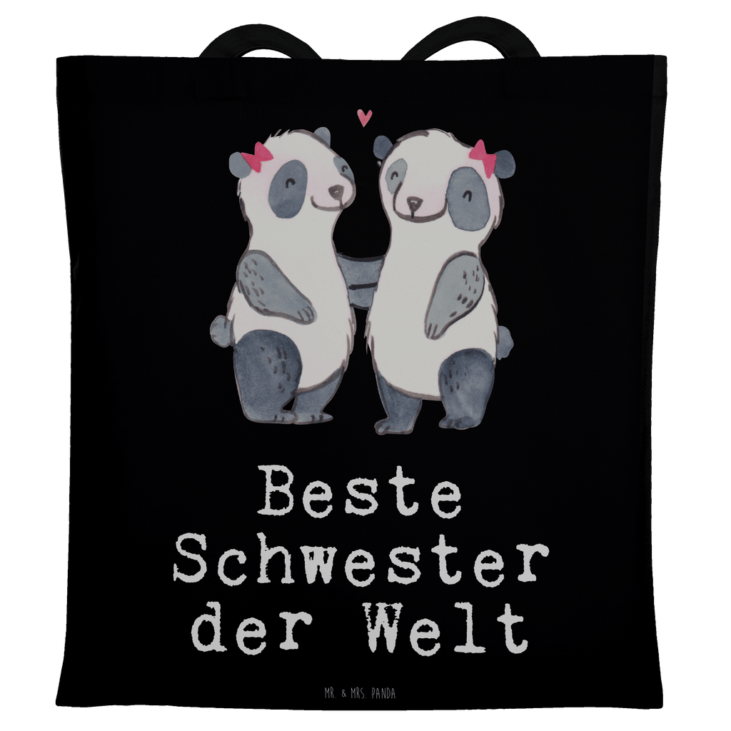 Tragetasche Panda Beste Schwester der Welt Beuteltasche, Beutel, Einkaufstasche, Jutebeutel, Stoffbeutel, für, Dankeschön, Geschenk, Schenken, Geburtstag, Geburtstagsgeschenk, Geschenkidee, Danke, Bedanken, Mitbringsel, Freude machen, Geschenktipp, Schwestern, Schwester, Geschwister, Schwesterherz, Sister, Familie, Kleinigkeit, Beste, Tochter, Liebe, Kinder