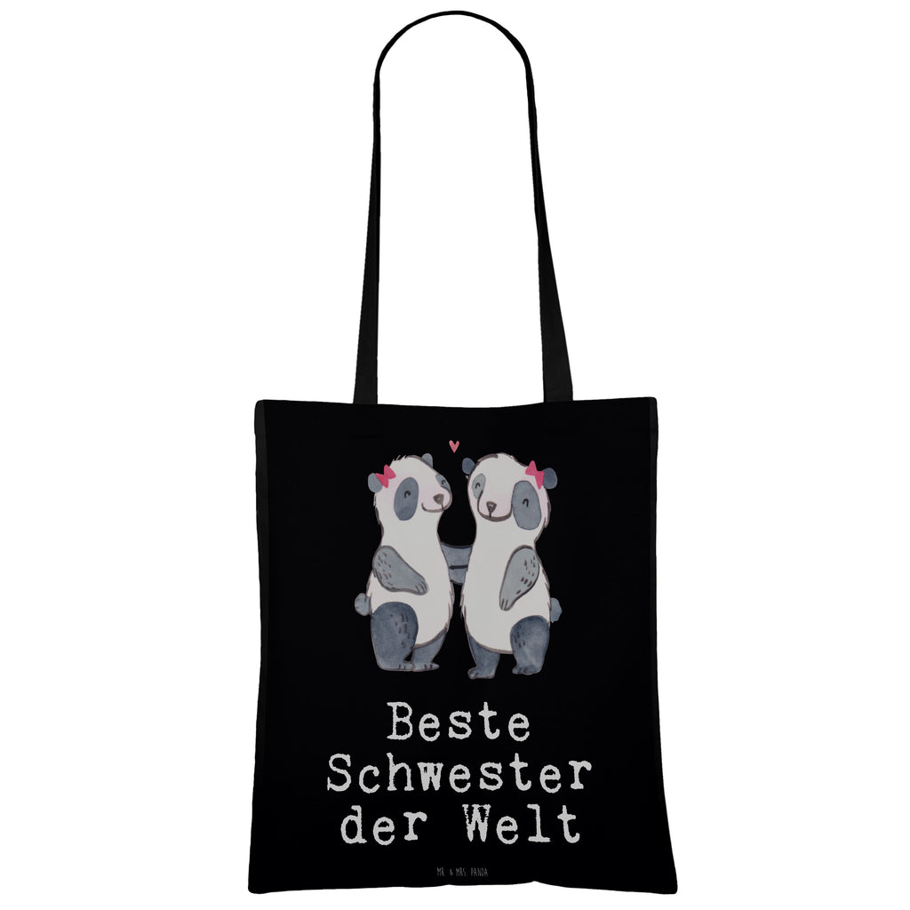 Tragetasche Panda Beste Schwester der Welt Beuteltasche, Beutel, Einkaufstasche, Jutebeutel, Stoffbeutel, für, Dankeschön, Geschenk, Schenken, Geburtstag, Geburtstagsgeschenk, Geschenkidee, Danke, Bedanken, Mitbringsel, Freude machen, Geschenktipp, Schwestern, Schwester, Geschwister, Schwesterherz, Sister, Familie, Kleinigkeit, Beste, Tochter, Liebe, Kinder