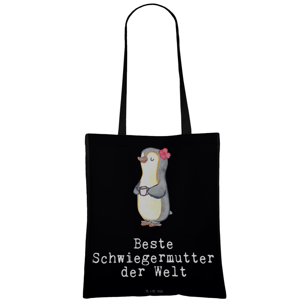 Tragetasche Pinguin Beste Schwiegermutter der Welt Beuteltasche, Beutel, Einkaufstasche, Jutebeutel, Stoffbeutel, für, Dankeschön, Geschenk, Schenken, Geburtstag, Geburtstagsgeschenk, Geschenkidee, Danke, Bedanken, Mitbringsel, Freude machen, Geschenktipp, Schwiegermutter, Schwiegermama, Schwiegereltern, Mama, Mutter, Mutter des Ehepartners, angeheiratet