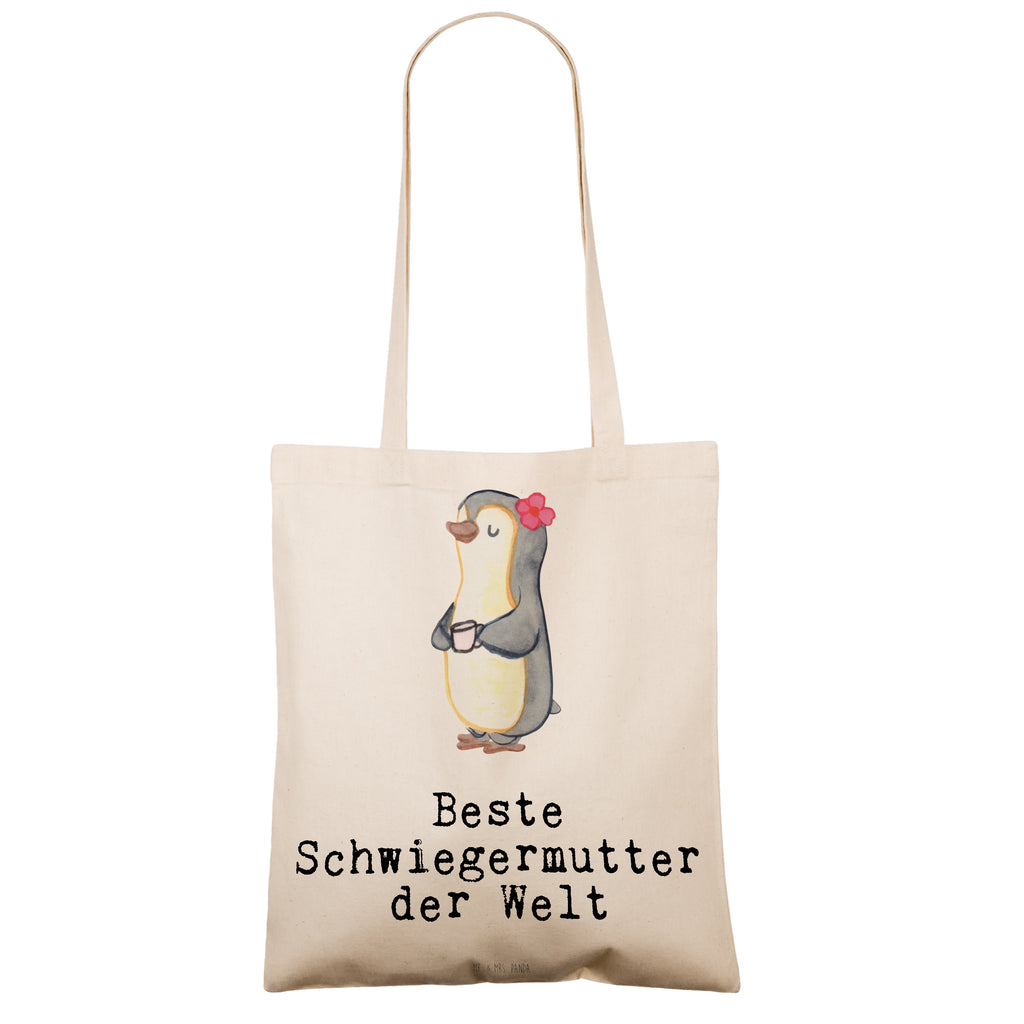 Tragetasche Pinguin Beste Schwiegermutter der Welt Beuteltasche, Beutel, Einkaufstasche, Jutebeutel, Stoffbeutel, für, Dankeschön, Geschenk, Schenken, Geburtstag, Geburtstagsgeschenk, Geschenkidee, Danke, Bedanken, Mitbringsel, Freude machen, Geschenktipp, Schwiegermutter, Schwiegermama, Schwiegereltern, Mama, Mutter, Mutter des Ehepartners, angeheiratet