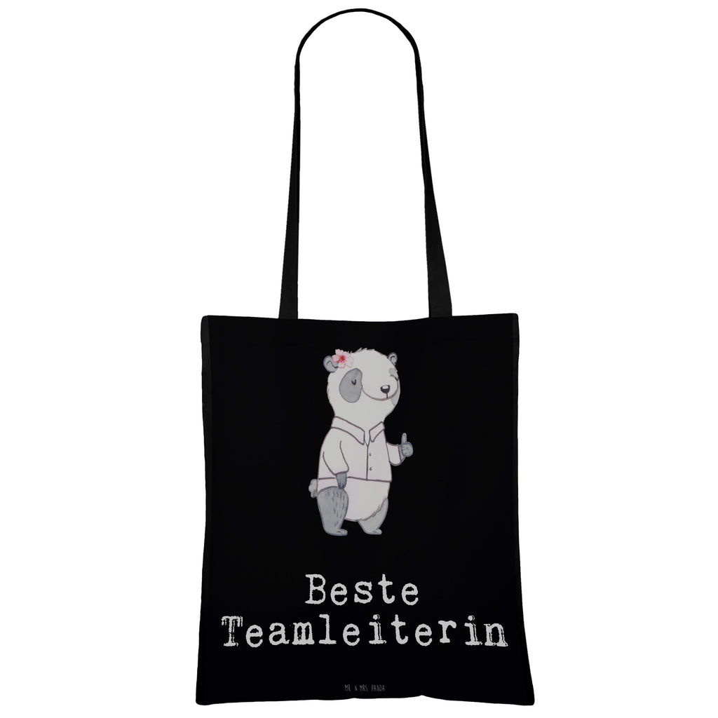 Tragetasche Panda Beste Teamleiterin Beuteltasche, Beutel, Einkaufstasche, Jutebeutel, Stoffbeutel, für, Dankeschön, Geschenk, Schenken, Geburtstag, Geburtstagsgeschenk, Geschenkidee, Danke, Bedanken, Mitbringsel, Freude machen, Geschenktipp, Teamleiterin, Seminarleiterin, Gruppenleiterin, Leiterin, Kollegin, Chefin, Vorgesetzte, Abschied, Abschiedsgeschenk, Ruhestand