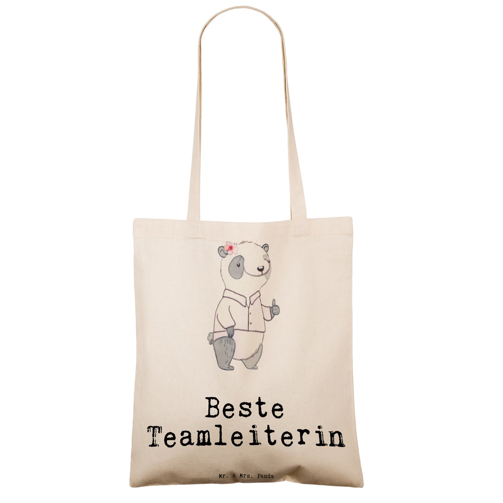 Tragetasche Panda Beste Teamleiterin Beuteltasche, Beutel, Einkaufstasche, Jutebeutel, Stoffbeutel, für, Dankeschön, Geschenk, Schenken, Geburtstag, Geburtstagsgeschenk, Geschenkidee, Danke, Bedanken, Mitbringsel, Freude machen, Geschenktipp, Teamleiterin, Seminarleiterin, Gruppenleiterin, Leiterin, Kollegin, Chefin, Vorgesetzte, Abschied, Abschiedsgeschenk, Ruhestand