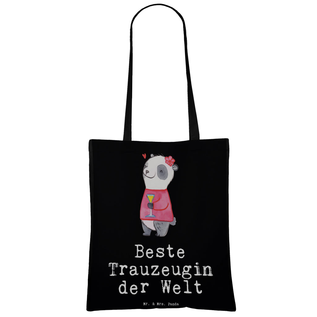 Tragetasche Panda Beste Trauzeugin der Welt Beuteltasche, Beutel, Einkaufstasche, Jutebeutel, Stoffbeutel, für, Dankeschön, Geschenk, Schenken, Geburtstag, Geburtstagsgeschenk, Geschenkidee, Danke, Bedanken, Mitbringsel, Freude machen, Geschenktipp, Trauzeugin, Trauhzeugin, Freundin, Hochzeit, Heirat, JGA, Trauung, Kirche, Standesamt, Braut