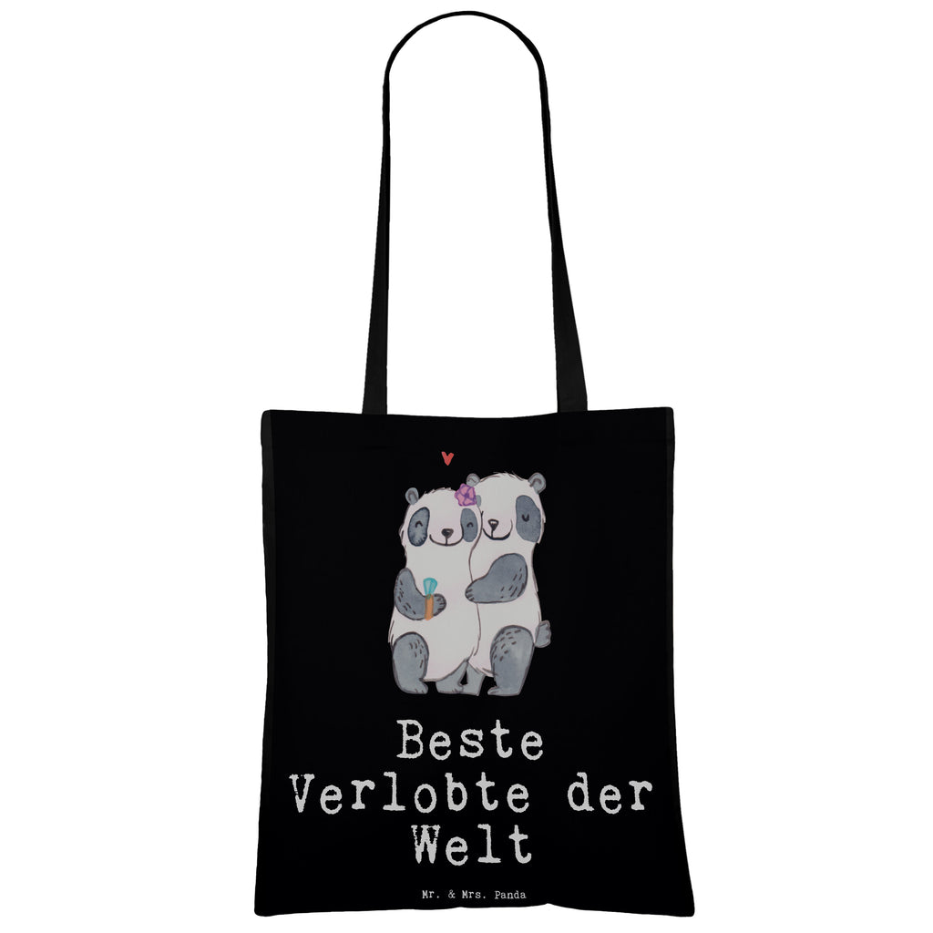 Tragetasche Panda Beste Verlobte der Welt Beuteltasche, Beutel, Einkaufstasche, Jutebeutel, Stoffbeutel, für, Dankeschön, Geschenk, Schenken, Geburtstag, Geburtstagsgeschenk, Geschenkidee, Danke, Bedanken, Mitbringsel, Freude machen, Geschenktipp, Verlobte, Verloben, Verlobung, Traumfrau, Frau, Freundin, Ehefrau, Zukünftige, Hochzeit, Ehe