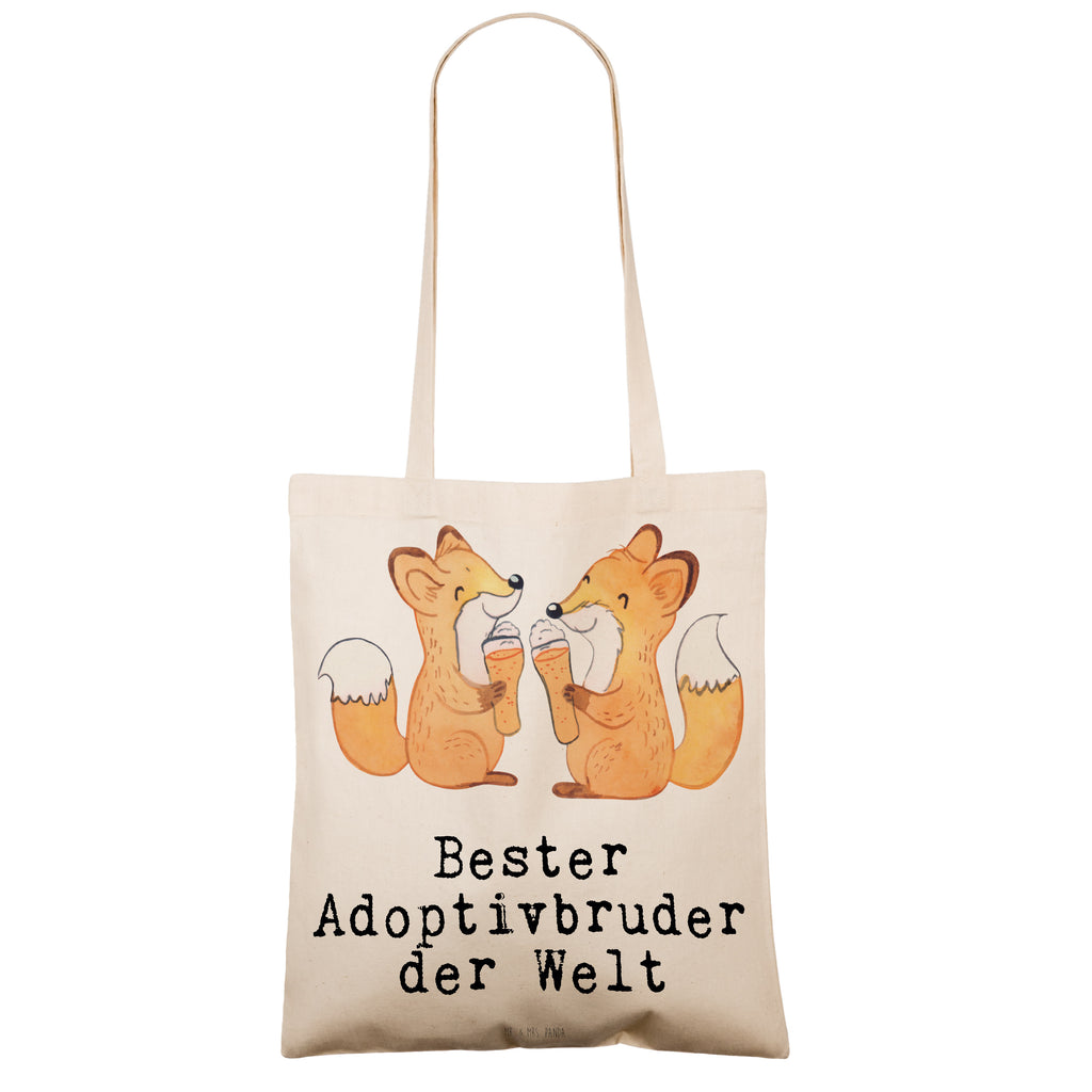 Tragetasche Fuchs Bester Adoptivbruder der Welt Beuteltasche, Beutel, Einkaufstasche, Jutebeutel, Stoffbeutel, für, Dankeschön, Geschenk, Schenken, Geburtstag, Geburtstagsgeschenk, Geschenkidee, Danke, Bedanken, Mitbringsel, Freude machen, Geschenktipp, Adoptivbruder, adoptiert, Bruder, Brudi, Geschwister, Bruderherz, Schwester, Familie, Kleinigkeit, Brother, Bester, Sohn
