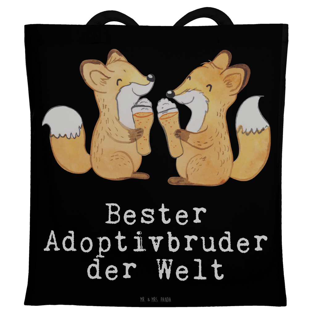 Tragetasche Fuchs Bester Adoptivbruder der Welt Beuteltasche, Beutel, Einkaufstasche, Jutebeutel, Stoffbeutel, für, Dankeschön, Geschenk, Schenken, Geburtstag, Geburtstagsgeschenk, Geschenkidee, Danke, Bedanken, Mitbringsel, Freude machen, Geschenktipp, Adoptivbruder, adoptiert, Bruder, Brudi, Geschwister, Bruderherz, Schwester, Familie, Kleinigkeit, Brother, Bester, Sohn