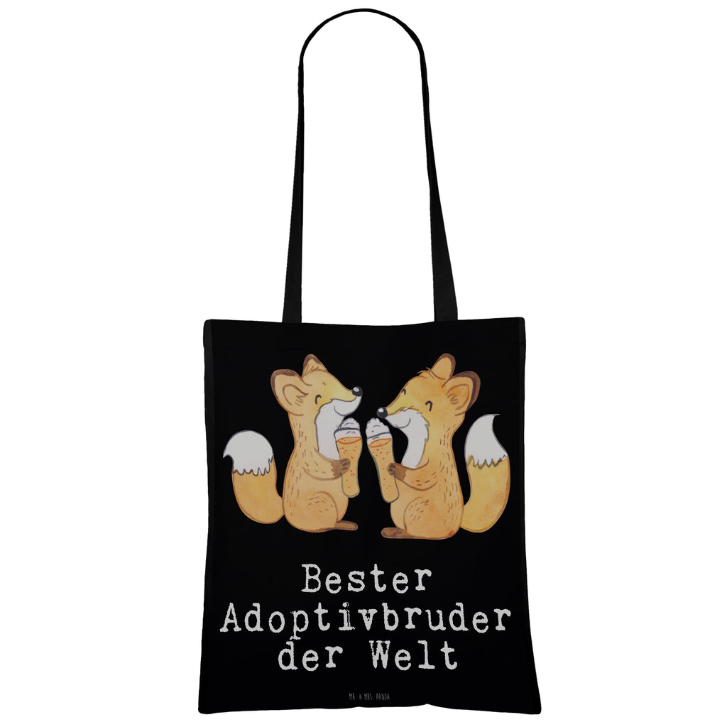 Tragetasche Fuchs Bester Adoptivbruder der Welt Beuteltasche, Beutel, Einkaufstasche, Jutebeutel, Stoffbeutel, für, Dankeschön, Geschenk, Schenken, Geburtstag, Geburtstagsgeschenk, Geschenkidee, Danke, Bedanken, Mitbringsel, Freude machen, Geschenktipp, Adoptivbruder, adoptiert, Bruder, Brudi, Geschwister, Bruderherz, Schwester, Familie, Kleinigkeit, Brother, Bester, Sohn