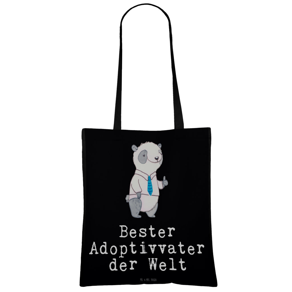 Tragetasche Panda Bester Adoptivvater der Welt Beuteltasche, Beutel, Einkaufstasche, Jutebeutel, Stoffbeutel, für, Dankeschön, Geschenk, Schenken, Geburtstag, Geburtstagsgeschenk, Geschenkidee, Danke, Bedanken, Mitbringsel, Freude machen, Geschenktipp, Adoptiv vater, Adoption, adoptiert, Adoptivvater