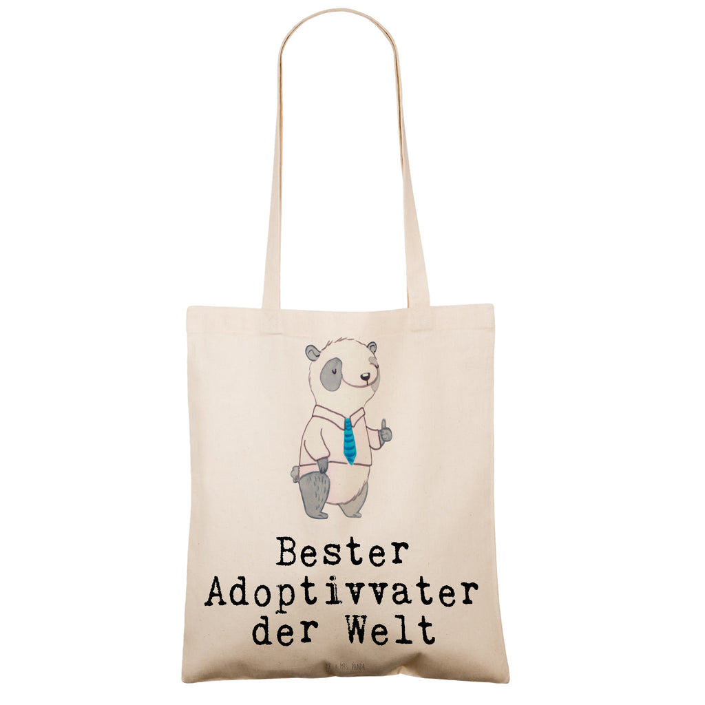 Tragetasche Panda Bester Adoptivvater der Welt Beuteltasche, Beutel, Einkaufstasche, Jutebeutel, Stoffbeutel, für, Dankeschön, Geschenk, Schenken, Geburtstag, Geburtstagsgeschenk, Geschenkidee, Danke, Bedanken, Mitbringsel, Freude machen, Geschenktipp, Adoptiv vater, Adoption, adoptiert, Adoptivvater