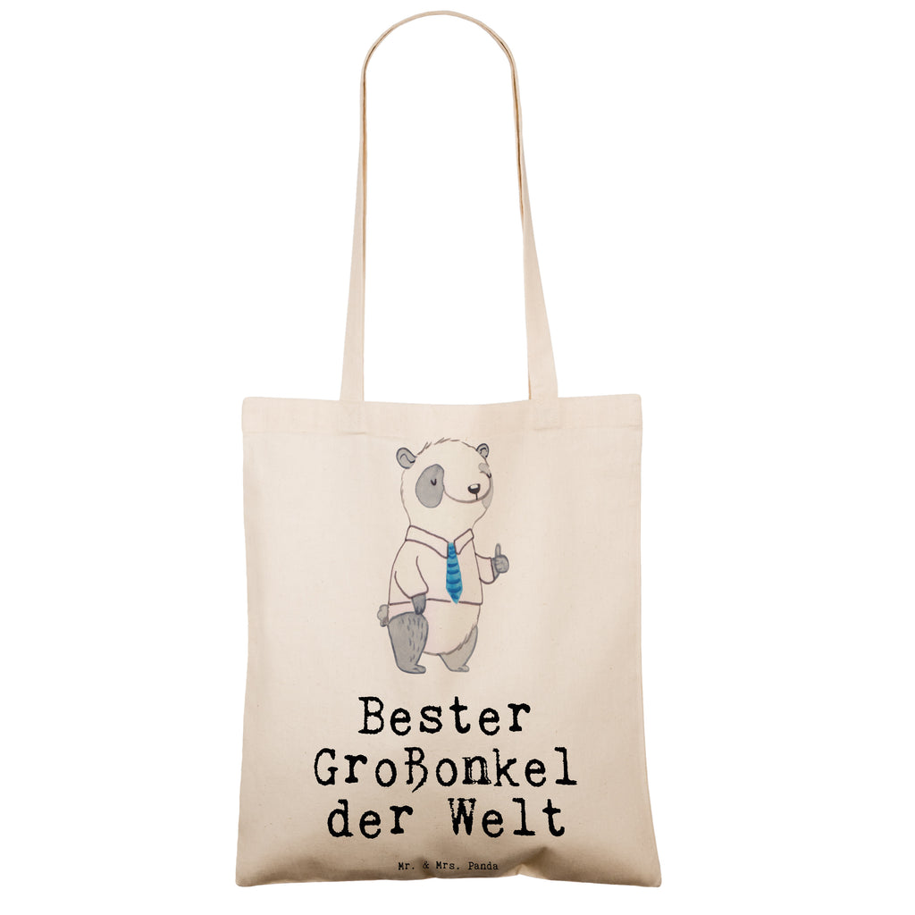 Tragetasche Panda Bester Großonkel der Welt Beuteltasche, Beutel, Einkaufstasche, Jutebeutel, Stoffbeutel, für, Dankeschön, Geschenk, Schenken, Geburtstag, Geburtstagsgeschenk, Geschenkidee, Danke, Bedanken, Mitbringsel, Freude machen, Geschenktipp, Großonkel, Onkel