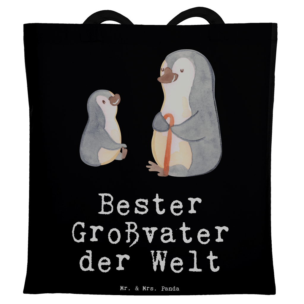 Tragetasche Pinguin Bester Großvater der Welt Beuteltasche, Beutel, Einkaufstasche, Jutebeutel, Stoffbeutel, für, Dankeschön, Geschenk, Schenken, Geburtstag, Geburtstagsgeschenk, Geschenkidee, Danke, Bedanken, Mitbringsel, Freude machen, Geschenktipp, Großvater, Grossvater, Opa, Opi. Großpapa, Großeltern, enkel, Enkelin, Enkelkind, Kleinigkeit, Oppa, Oppi, Bester