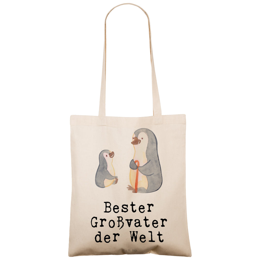 Tragetasche Pinguin Bester Großvater der Welt Beuteltasche, Beutel, Einkaufstasche, Jutebeutel, Stoffbeutel, für, Dankeschön, Geschenk, Schenken, Geburtstag, Geburtstagsgeschenk, Geschenkidee, Danke, Bedanken, Mitbringsel, Freude machen, Geschenktipp, Großvater, Grossvater, Opa, Opi. Großpapa, Großeltern, enkel, Enkelin, Enkelkind, Kleinigkeit, Oppa, Oppi, Bester