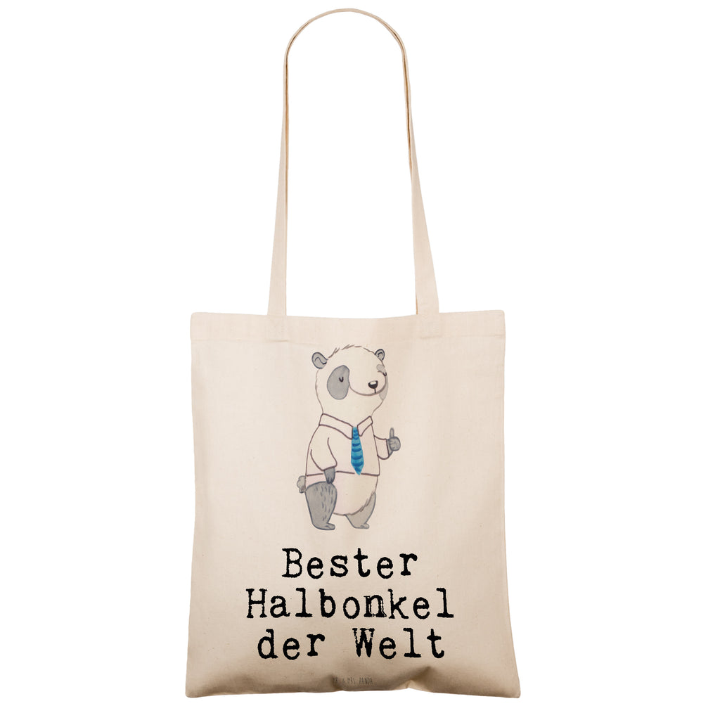 Tragetasche Panda Bester Halbonkel der Welt Beuteltasche, Beutel, Einkaufstasche, Jutebeutel, Stoffbeutel, für, Dankeschön, Geschenk, Schenken, Geburtstag, Geburtstagsgeschenk, Geschenkidee, Danke, Bedanken, Mitbringsel, Freude machen, Geschenktipp, Onkel, bester Onkel, Halbonkel, Stiefonkel, Stief, Stiefgeschwister, Familie, Kleinigkeit