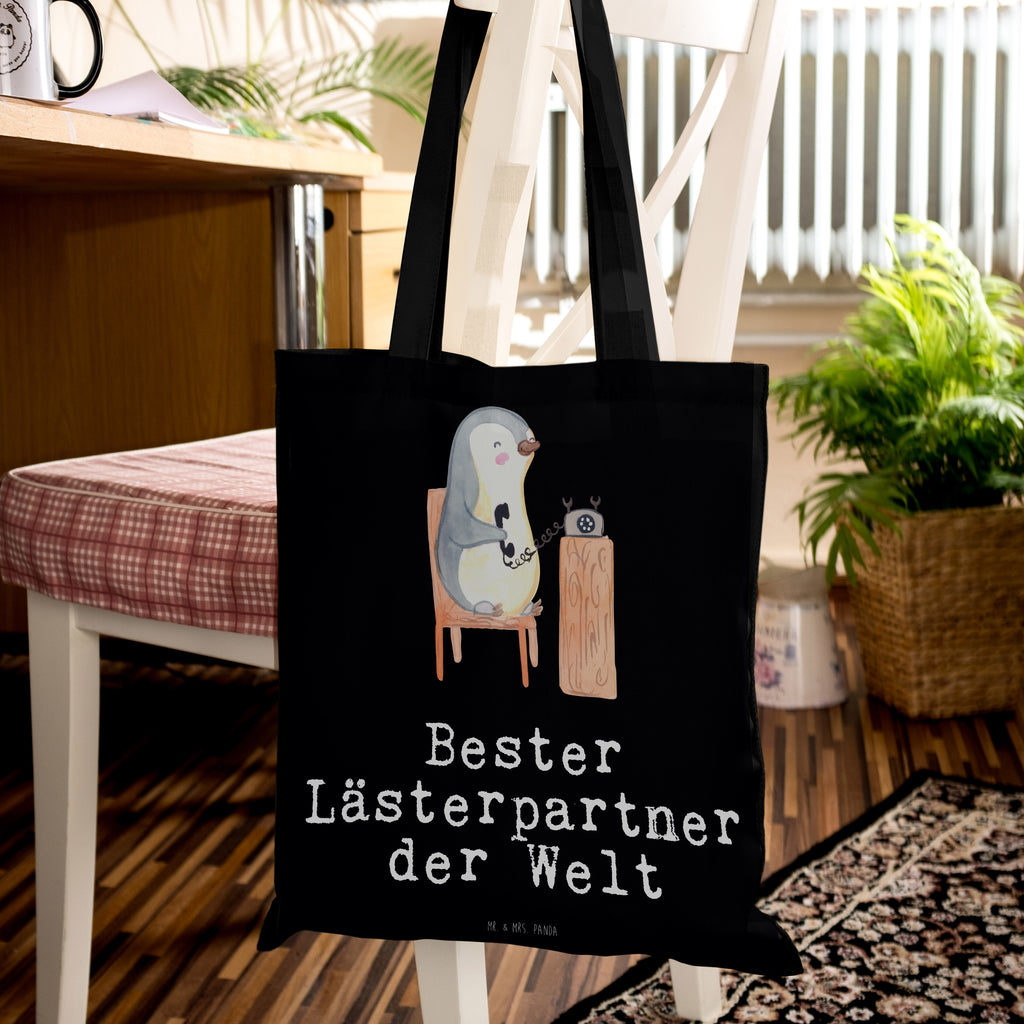 Tragetasche Pinguin Bester Lästerpartner der Welt Beuteltasche, Beutel, Einkaufstasche, Jutebeutel, Stoffbeutel, für, Dankeschön, Geschenk, Schenken, Geburtstag, Geburtstagsgeschenk, Geschenkidee, Danke, Bedanken, Mitbringsel, Freude machen, Geschenktipp, Lästerpartner, Lesterpartner, lestern, Lästerschwester, Lästern, beste Freundin, Freundin, Spaß, bff