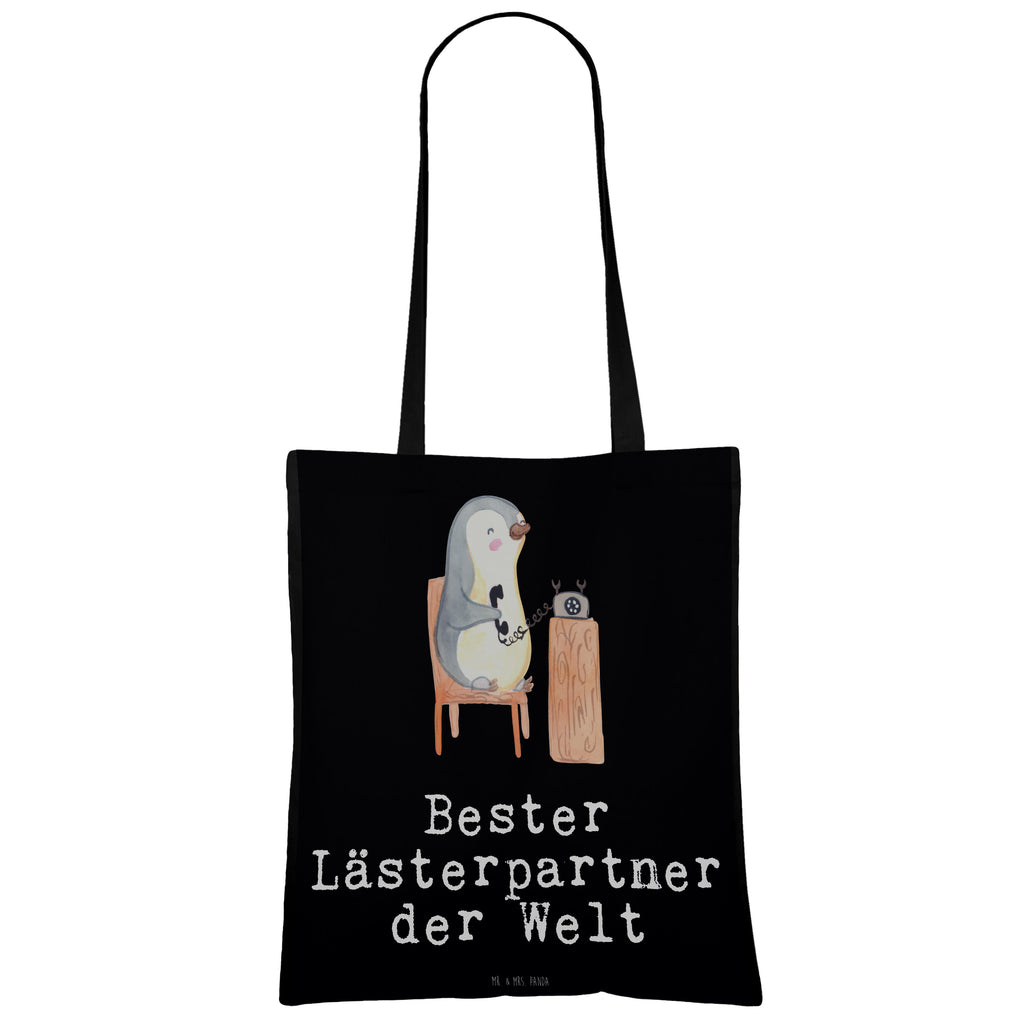 Tragetasche Pinguin Bester Lästerpartner der Welt Beuteltasche, Beutel, Einkaufstasche, Jutebeutel, Stoffbeutel, für, Dankeschön, Geschenk, Schenken, Geburtstag, Geburtstagsgeschenk, Geschenkidee, Danke, Bedanken, Mitbringsel, Freude machen, Geschenktipp, Lästerpartner, Lesterpartner, lestern, Lästerschwester, Lästern, beste Freundin, Freundin, Spaß, bff