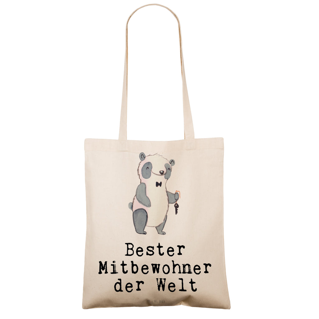 Tragetasche Panda Bester Mitbewohner der Welt Beuteltasche, Beutel, Einkaufstasche, Jutebeutel, Stoffbeutel, für, Dankeschön, Geschenk, Schenken, Geburtstag, Geburtstagsgeschenk, Geschenkidee, Danke, Bedanken, Mitbringsel, Freude machen, Geschenktipp, Mitbewohner, WG, Zimmernachbar, Wohngemeinschaft, WG-Bewohner, Zimmerkollege, Zimmergenosse, Stubenkamerad