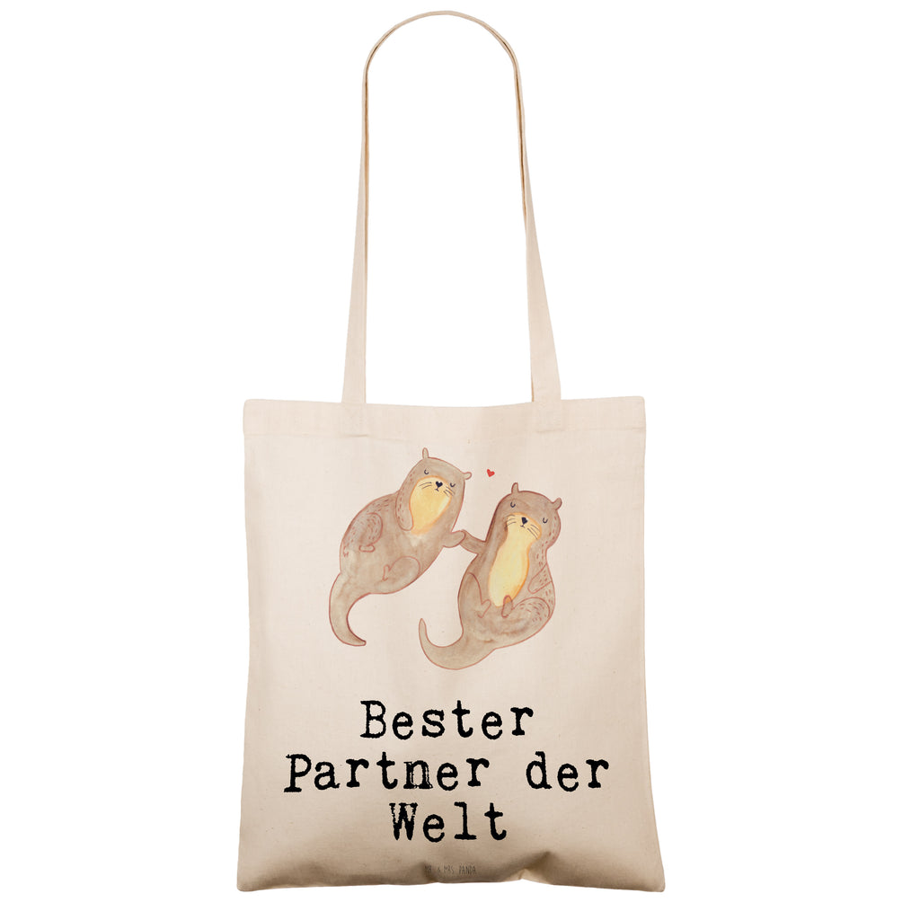 Tragetasche Otter Bester Partner der Welt Beuteltasche, Beutel, Einkaufstasche, Jutebeutel, Stoffbeutel, für, Dankeschön, Geschenk, Schenken, Geburtstag, Geburtstagsgeschenk, Geschenkidee, Danke, Bedanken, Mitbringsel, Freude machen, Geschenktipp, Partner, Ehepartner, Mann, Frau, Ehefrau, Ehemann. Freundin, Freund, Lebensgefährte, Paar, Liebe