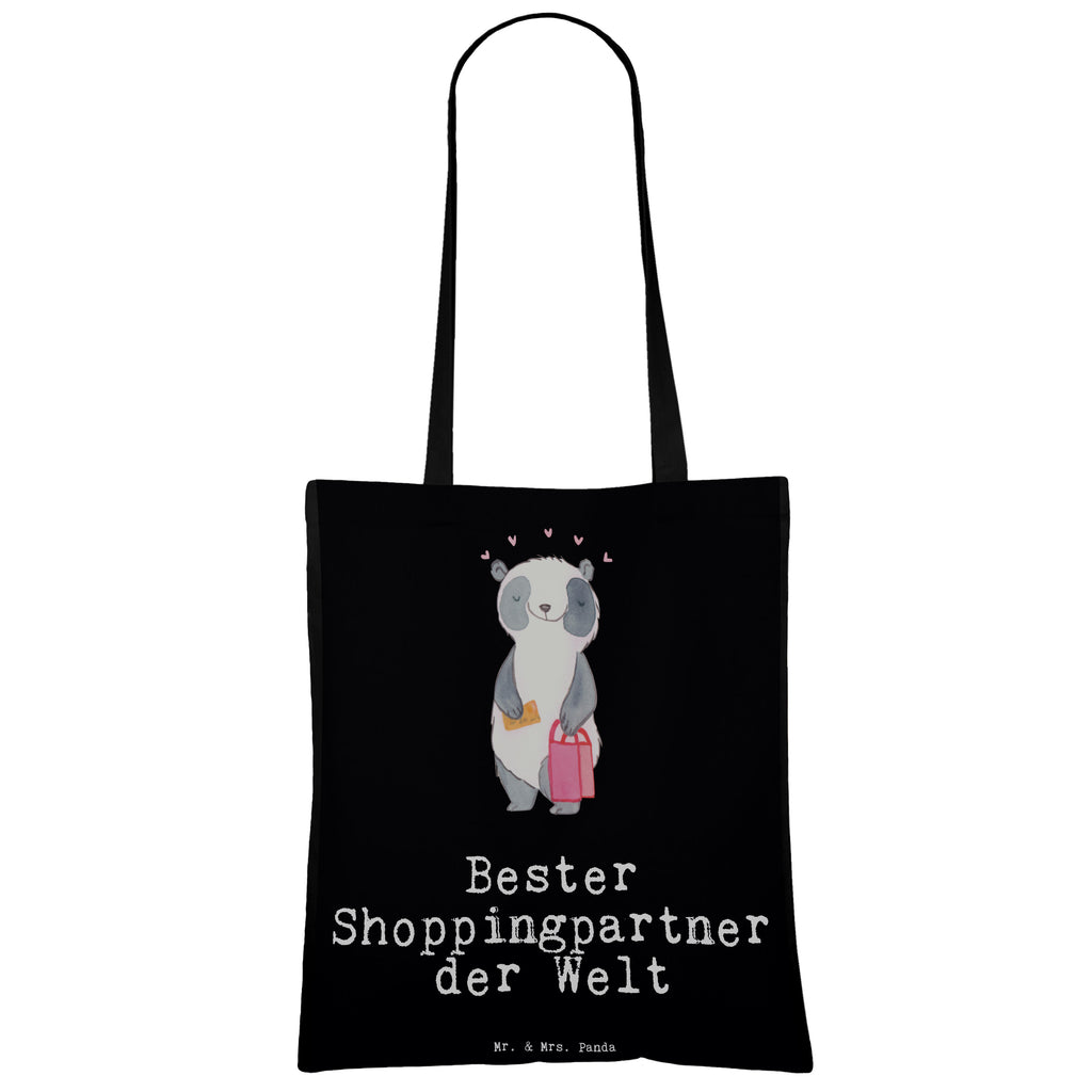 Tragetasche Panda Bester Shoppingpartner der Welt Beuteltasche, Beutel, Einkaufstasche, Jutebeutel, Stoffbeutel, für, Dankeschön, Geschenk, Schenken, Geburtstag, Geburtstagsgeschenk, Geschenkidee, Danke, Bedanken, Mitbringsel, Freude machen, Geschenktipp, Shoppingpartner, Shoppen, Begleitung, Partner, Freundin, Freund, bff, Shopping, Einkaufen, Shopping-Queen, Queen, Bester