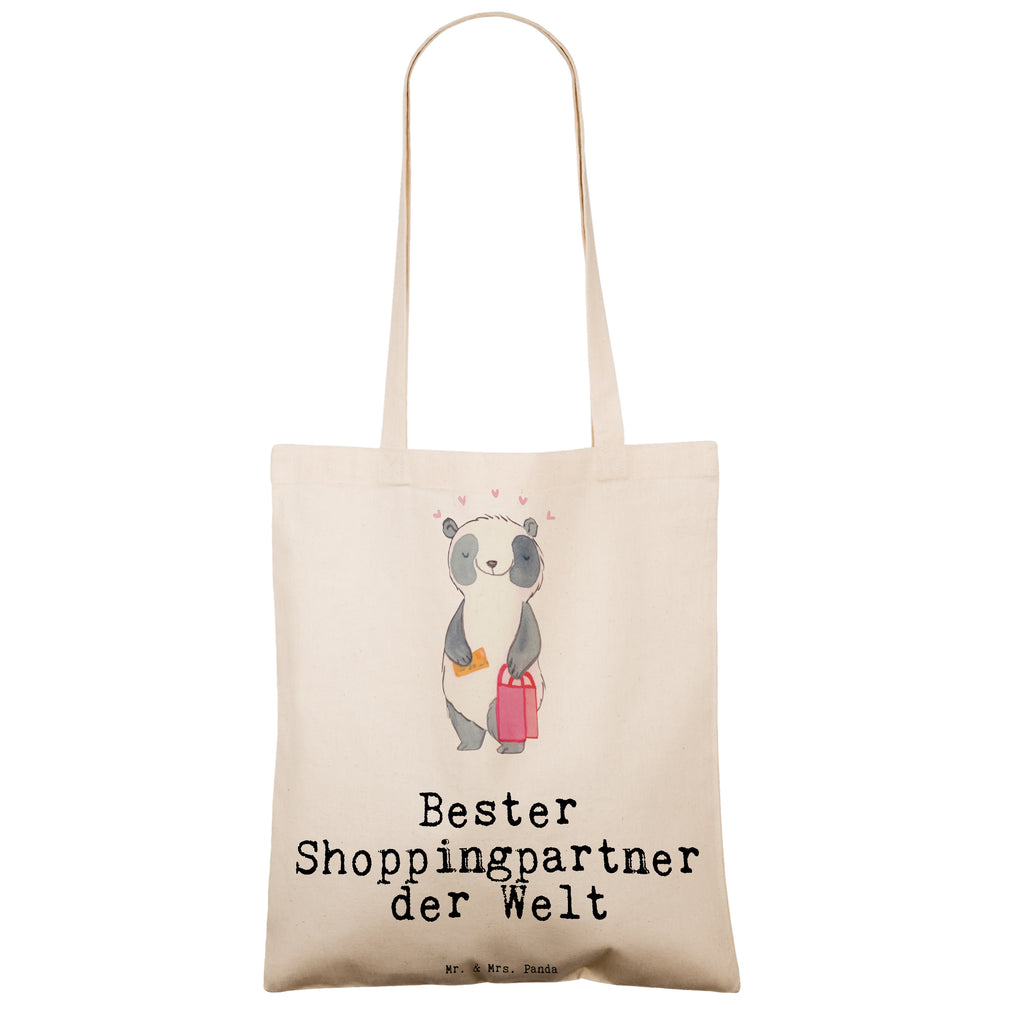 Tragetasche Panda Bester Shoppingpartner der Welt Beuteltasche, Beutel, Einkaufstasche, Jutebeutel, Stoffbeutel, für, Dankeschön, Geschenk, Schenken, Geburtstag, Geburtstagsgeschenk, Geschenkidee, Danke, Bedanken, Mitbringsel, Freude machen, Geschenktipp, Shoppingpartner, Shoppen, Begleitung, Partner, Freundin, Freund, bff, Shopping, Einkaufen, Shopping-Queen, Queen, Bester