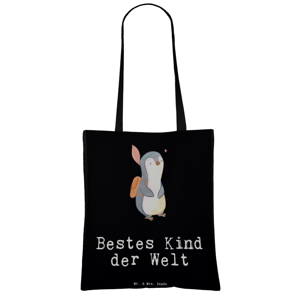 Tragetasche Pinguin Bestes Kind der Welt Beuteltasche, Beutel, Einkaufstasche, Jutebeutel, Stoffbeutel, für, Dankeschön, Geschenk, Schenken, Geburtstag, Geburtstagsgeschenk, Geschenkidee, Danke, Bedanken, Mitbringsel, Freude machen, Geschenktipp, Kinder, Kind, Kid, Kids, Kiddy, Bestes, Tochter, Sohn, Nachwuchs, Geburt, Liebling, Taufe