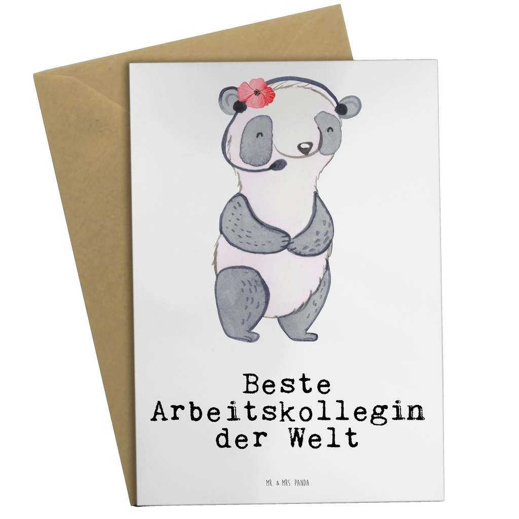 Grußkarte Panda Beste Arbeitskollegin der Welt Klappkarte, Einladungskarte, Glückwunschkarte, Hochzeitskarte, Geburtstagskarte, Karte, für, Dankeschön, Geschenk, Schenken, Geburtstag, Geburtstagsgeschenk, Geschenkidee, Danke, Bedanken, Mitbringsel, Freude machen, Geschenktipp, Arbeitskollegin, Kollegin, Freundin, Büro, Abschiedsgeschenk, Ruhestand, Arbeit, Mitarbeiterin, Berufsgenossin, Beruf