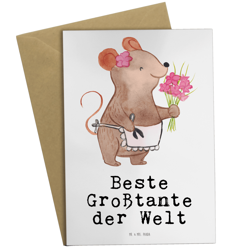 Grußkarte Maus Beste Großtante der Welt Klappkarte, Einladungskarte, Glückwunschkarte, Hochzeitskarte, Geburtstagskarte, Karte, für, Dankeschön, Geschenk, Schenken, Geburtstag, Geburtstagsgeschenk, Geschenkidee, Danke, Bedanken, Mitbringsel, Freude machen, Geschenktipp, Großtante, Grosstante, Tante, Lieblingstante, Familie, Schwester, Tanten, Kleinigkeit, Beste, Nichte, Neffe, Groß