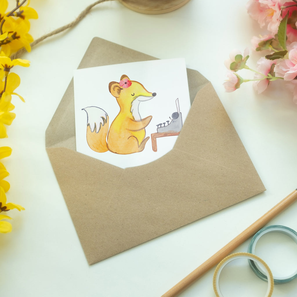 Grußkarte Fuchs Beste Kollegin der Welt Klappkarte, Einladungskarte, Glückwunschkarte, Hochzeitskarte, Geburtstagskarte, Karte, für, Dankeschön, Geschenk, Schenken, Geburtstag, Geburtstagsgeschenk, Geschenkidee, Danke, Bedanken, Mitbringsel, Freude machen, Geschenktipp, Arbeitskollegin, Kollegin, Freundin, Büro, Abschiedsgeschenk, Ruhestand, Arbeit, Mitarbeiterin, Berufsgenossin, Beruf