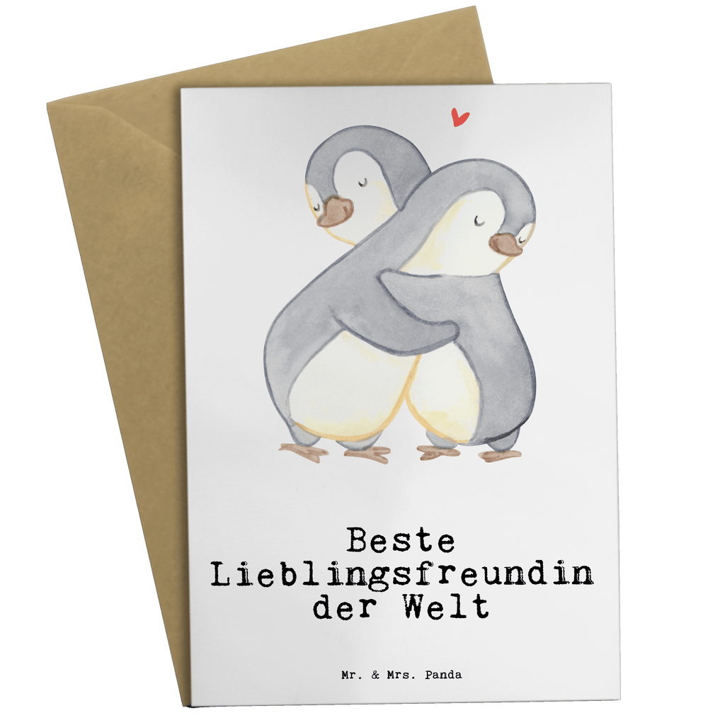 Grußkarte Pinguin Beste Lieblingsfreundin der Welt Klappkarte, Einladungskarte, Glückwunschkarte, Hochzeitskarte, Geburtstagskarte, Karte, für, Dankeschön, Geschenk, Schenken, Geburtstag, Geburtstagsgeschenk, Geschenkidee, Danke, Bedanken, Mitbringsel, Freude machen, Geschenktipp, Lieblingsfreundin, Freundin, Partnerin, Lieblingsmensch, Lieblings Mensch, Liebling, Partner, Bae, beste Freundin, Liebe, Herz, Love