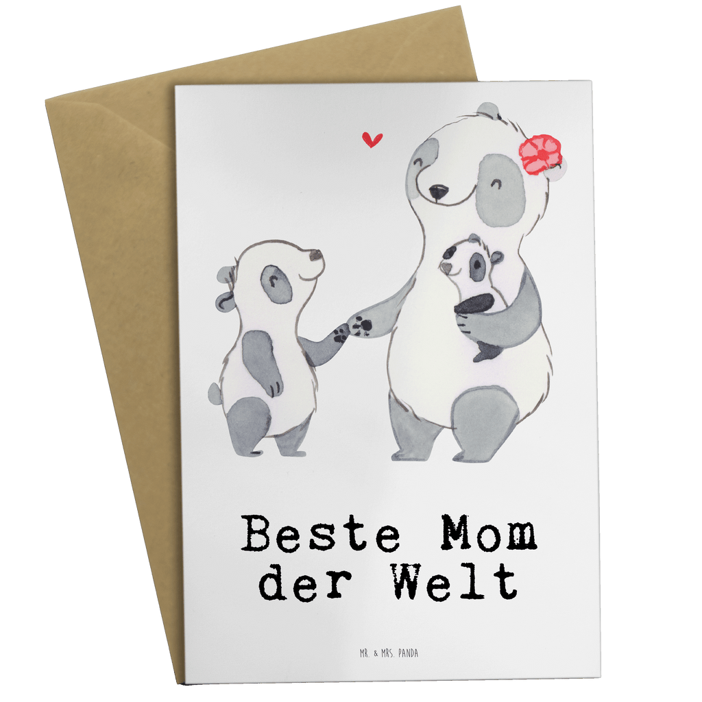 Grußkarte Panda Beste Mom der Welt Klappkarte, Einladungskarte, Glückwunschkarte, Hochzeitskarte, Geburtstagskarte, Karte, für, Dankeschön, Geschenk, Schenken, Geburtstag, Geburtstagsgeschenk, Geschenkidee, Danke, Bedanken, Mitbringsel, Freude machen, Geschenktipp, Mom, Mommy, Mama, Mami, Mutter, Muttertag, Mutti, Ma, Tochter, Sohn, Beste Mama, Beste, Supermama