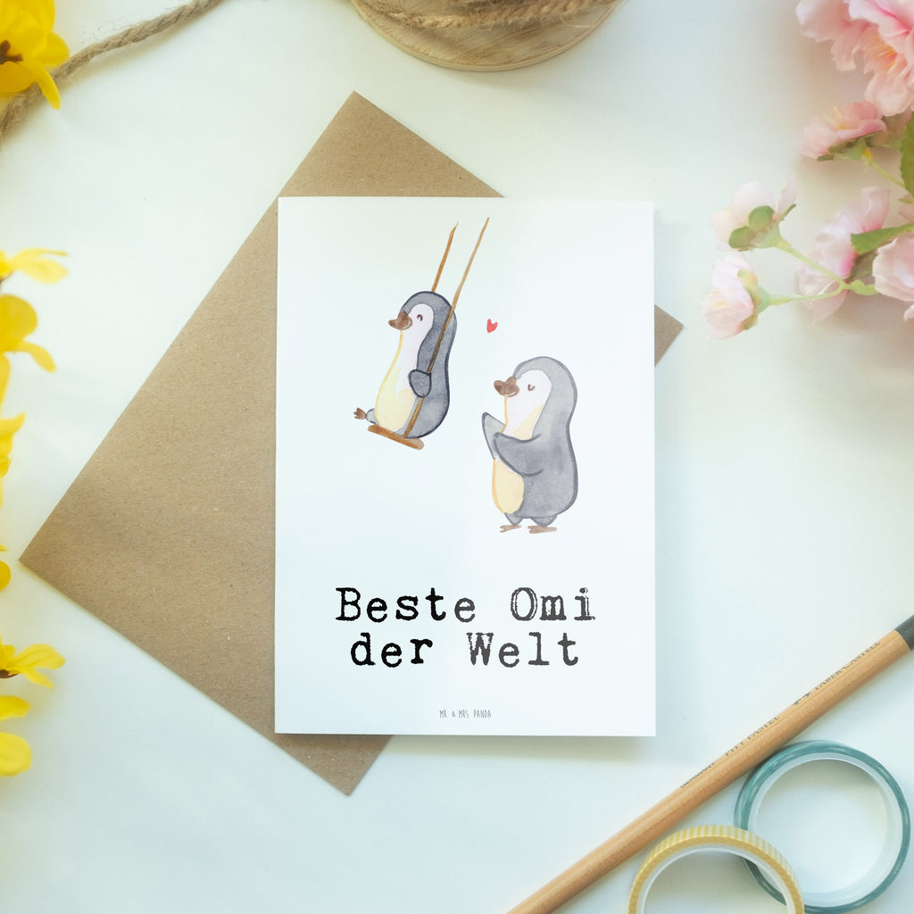 Grußkarte Pinguin Beste Omi der Welt Klappkarte, Einladungskarte, Glückwunschkarte, Hochzeitskarte, Geburtstagskarte, Karte, für, Dankeschön, Geschenk, Schenken, Geburtstag, Geburtstagsgeschenk, Geschenkidee, Danke, Bedanken, Mitbringsel, Freude machen, Geschenktipp, Großmutter, Oma, Omi, Großpapa, Großmama, Enkel, Enkelin, Enkelkind, Kleinigkeit, Ommi, Omma, Bester