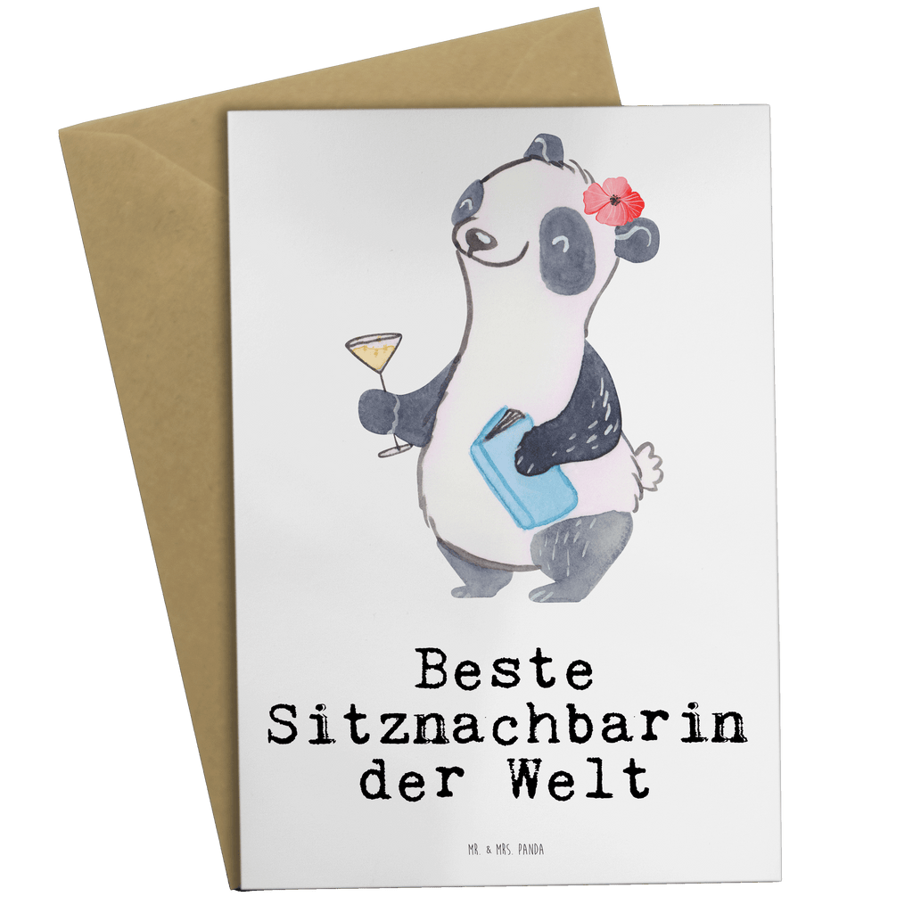 Grußkarte Panda Beste Sitznachbarin der Welt Klappkarte, Einladungskarte, Glückwunschkarte, Hochzeitskarte, Geburtstagskarte, Karte, für, Dankeschön, Geschenk, Schenken, Geburtstag, Geburtstagsgeschenk, Geschenkidee, Danke, Bedanken, Mitbringsel, Freude machen, Geschenktipp, Sitznachbarin, Stuhlnachbar, Mitschülerin, Nachbarin, Uni, Universität, Seminar, Kommilitone, Tischnachbar, Schule, Mitstudentin, Hochschule, Beste Sitznachbarin der Welt, Weltbeste Sitznachbarin