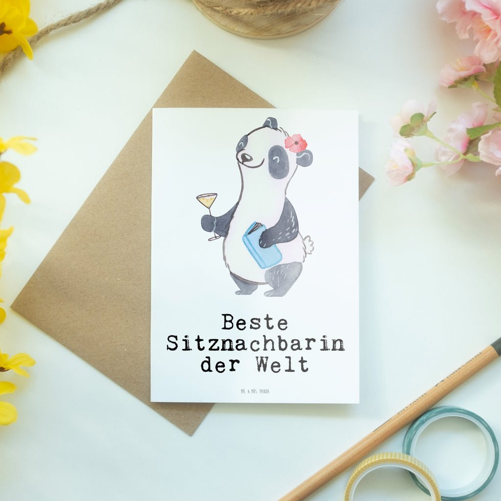 Grußkarte Panda Beste Sitznachbarin der Welt Klappkarte, Einladungskarte, Glückwunschkarte, Hochzeitskarte, Geburtstagskarte, Karte, für, Dankeschön, Geschenk, Schenken, Geburtstag, Geburtstagsgeschenk, Geschenkidee, Danke, Bedanken, Mitbringsel, Freude machen, Geschenktipp, Sitznachbarin, Stuhlnachbar, Mitschülerin, Nachbarin, Uni, Universität, Seminar, Kommilitone, Tischnachbar, Schule, Mitstudentin, Hochschule, Beste Sitznachbarin der Welt, Weltbeste Sitznachbarin