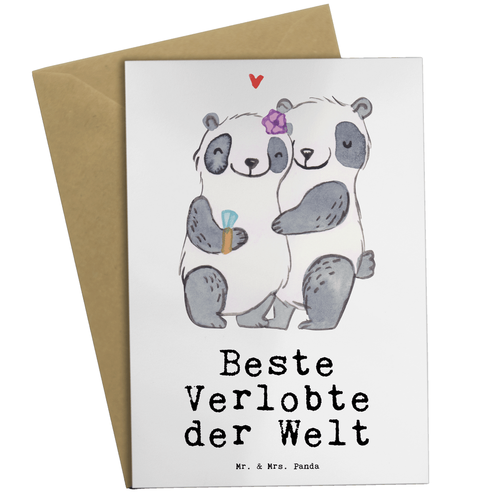 Grußkarte Panda Beste Verlobte der Welt Klappkarte, Einladungskarte, Glückwunschkarte, Hochzeitskarte, Geburtstagskarte, Karte, für, Dankeschön, Geschenk, Schenken, Geburtstag, Geburtstagsgeschenk, Geschenkidee, Danke, Bedanken, Mitbringsel, Freude machen, Geschenktipp, Verlobte, Verloben, Verlobung, Traumfrau, Frau, Freundin, Ehefrau, Zukünftige, Hochzeit, Ehe