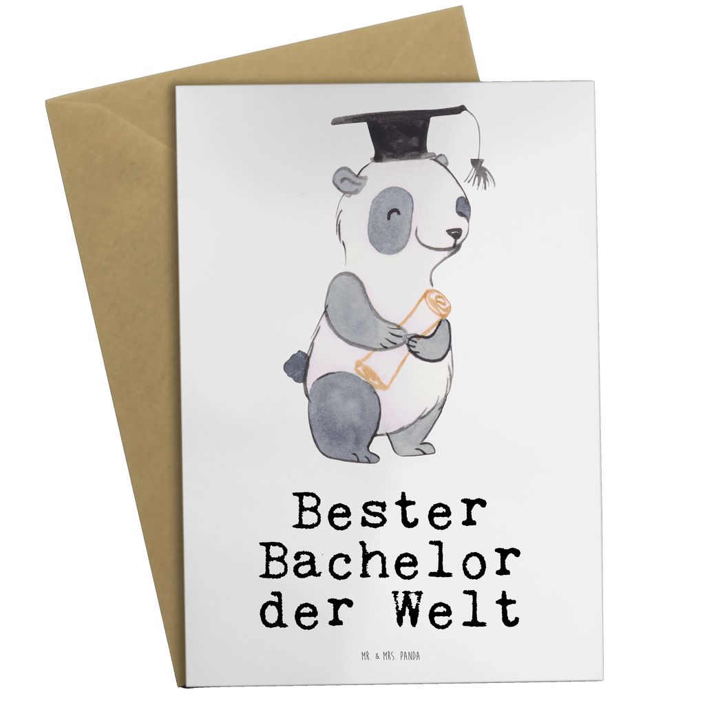Grußkarte Panda Bester Bachelor der Welt Klappkarte, Einladungskarte, Glückwunschkarte, Hochzeitskarte, Geburtstagskarte, Karte, für, Dankeschön, Geschenk, Schenken, Geburtstag, Geburtstagsgeschenk, Geschenkidee, Danke, Bedanken, Mitbringsel, Freude machen, Geschenktipp, Bachelor, Student, Studium, Sohn, Spaß, Musterschüler, lustig, Studienabschluss, witzig, Universität, Abschluss, Alumni, Uni, Studenten, Hochschule